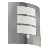 Eglo City Stainless Steel Modern Outdoor Wall Light With Sensor (88142)