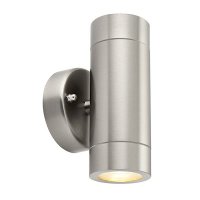 Saxby Palin LED 7W Stainless Steel 2lt Outdoor  wall Light (13802)