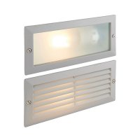 Saxby Eco Plain & Louvre IP44 40W Brick Wall Light (52213)