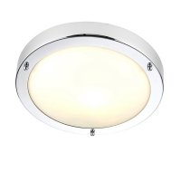 Saxby Portico Chrome 60W Bathroom Ceiling Light (59850)