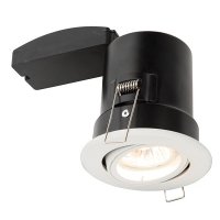 Saxby Shield PLUS 50W Matt White Tilt Fire Rated Downlight (61060)