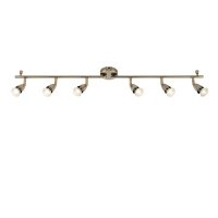 Saxby Amalfi Antique Brass 50W 6Lt Spotlight Bar (61001)