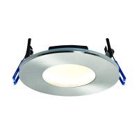 Saxby Orbital PLUS LED 9W IP65 Warm White Downlight Satin Nickel (69881)