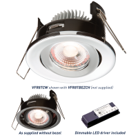 Knightsbridge PROKNIGHT LED IP20 8W Tilt Fire-Rated Downlight 4000K - (VFR8TCW)