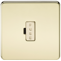 Knightsbridge Screwless 13A Fused Spur Unit - Polished Brass (SF6000PB)