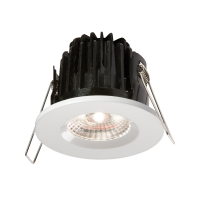 Knightsbridge IP65 7W LED 4000K Cool White Downlight with White Bezel - (VFRCOBACW)
