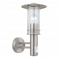 Eglo Lisio Outdoor Stainless Steel Lantern Wall Light with PIR Sensor (30185)