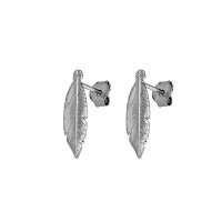 Azendi Silver Feather Spirited Away Earrings