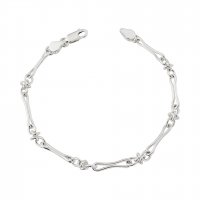 Silver Ornate Bar Link Ladies Bracelet
