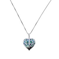 Azendi Silver Abalone Heart of Yorkshire Pendant