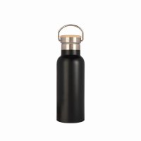 &Again 500ml Double Wall Bottle with Bamboo Lid - Midnight