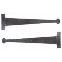 Beeswax 22" Penny End T Hinge (pair)