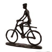 Elur Iron Figurine Bicycle Man 19cm