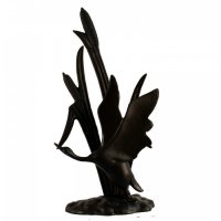 Elur Iron Ornament Bird in Reeds 47cm