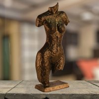 Elur Iron Ornament Torso Sculpture 38cm