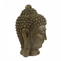 Elur Carved Wood Effect Buddha Head 40cm