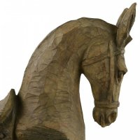 Elur Carved Wood Effect Horse 39cm