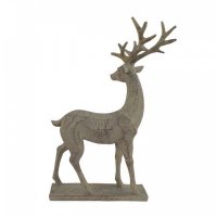 Elur Carved Wood Effect Deer 46cm