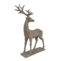 Elur Carved Wood Effect Deer 46cm