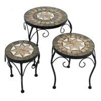 Summer Terrace Brava Round Plant Stand (Set of 3) - Low