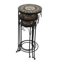 Summer Terrace Brava Round Plant Stand (Set of 3) - Tall