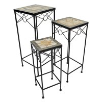 Summer Terrace Brava Square Plant Stand (Set of 3) - Tall