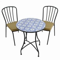 Summer Terrace Nassau Bistro Table With 2 Milan Chairs