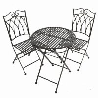 Summer Terrace Rochelle Folding Bistro Set - Mocha Brown