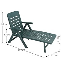 Trabella Pescara Lounger - Green