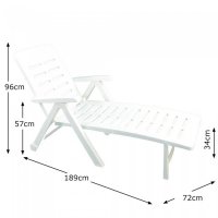Trabella Pescara Lounger - White