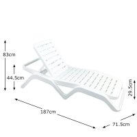 Trabella Scirocco Lounger (Set of 2) - White