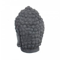 Solstice Sculptures Buddha Head 42cm in Charcoal Effect