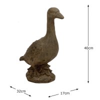 Solstice Sculptures Duck 40cm in Rust Effect