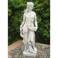 Solstice Sculptures Heidi Hunter Girl 85cm in White Stone Effect