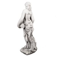 Solstice Sculptures Olivia Urn Girl 79cm in White Stone Effect