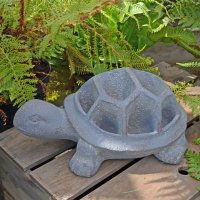 Solstice Sculptures Tortoise Planter 15cm in Blue Iron Effect