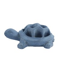 Solstice Sculptures Tortoise Planter 15cm in Blue Iron Effect