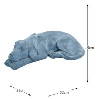 Solstice Sculptures Dog Lying 15cm in Blue Iron Effect