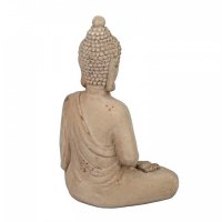 Solstice Sculptures Buddha Sitting 42cm - Weathered Stone Effect