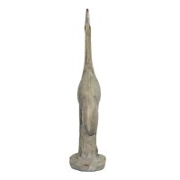 Solstice Sculptures Egret Tall 74cm -Weathered Light StoneEffect