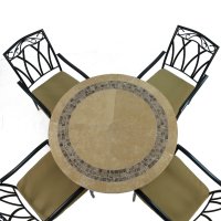 Byron Manor Vermont Dining Table with Set of 4 Ascot Chairs