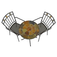 Exclusive Garden Ondara 60cm Bistro Table with 2 Malaga Chairs