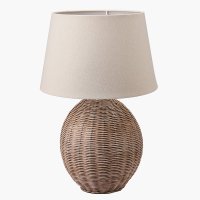 Pacific Lifestyle Raffles Large Rattan Cream Wash Table Lamp Base