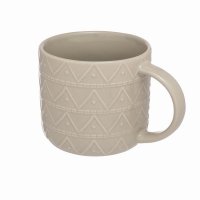 Siip Embossed Triangles Mug Sage