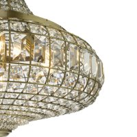 Asmara 6 Light Pendant Antique Brass Crystal