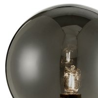 Feya 1 Light Wall Light Matt Black Smoked Glass