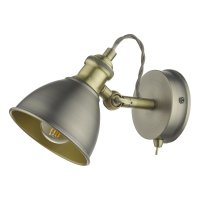 Governor Single Spotlight Antique Chrome Antique Brass