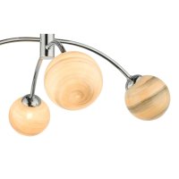 Izzy 4 Light Semi Flush Polished Chrome Swirl Glass