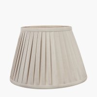 Pacific Lifestyle Lyndon Poly Cotton Knife Pleat Tapered Lampshade 30cm - Taupe