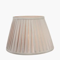 Pacific Lifestyle Lyndon Poly Cotton Knife Pleat Tapered Lampshade 25cm - Taupe